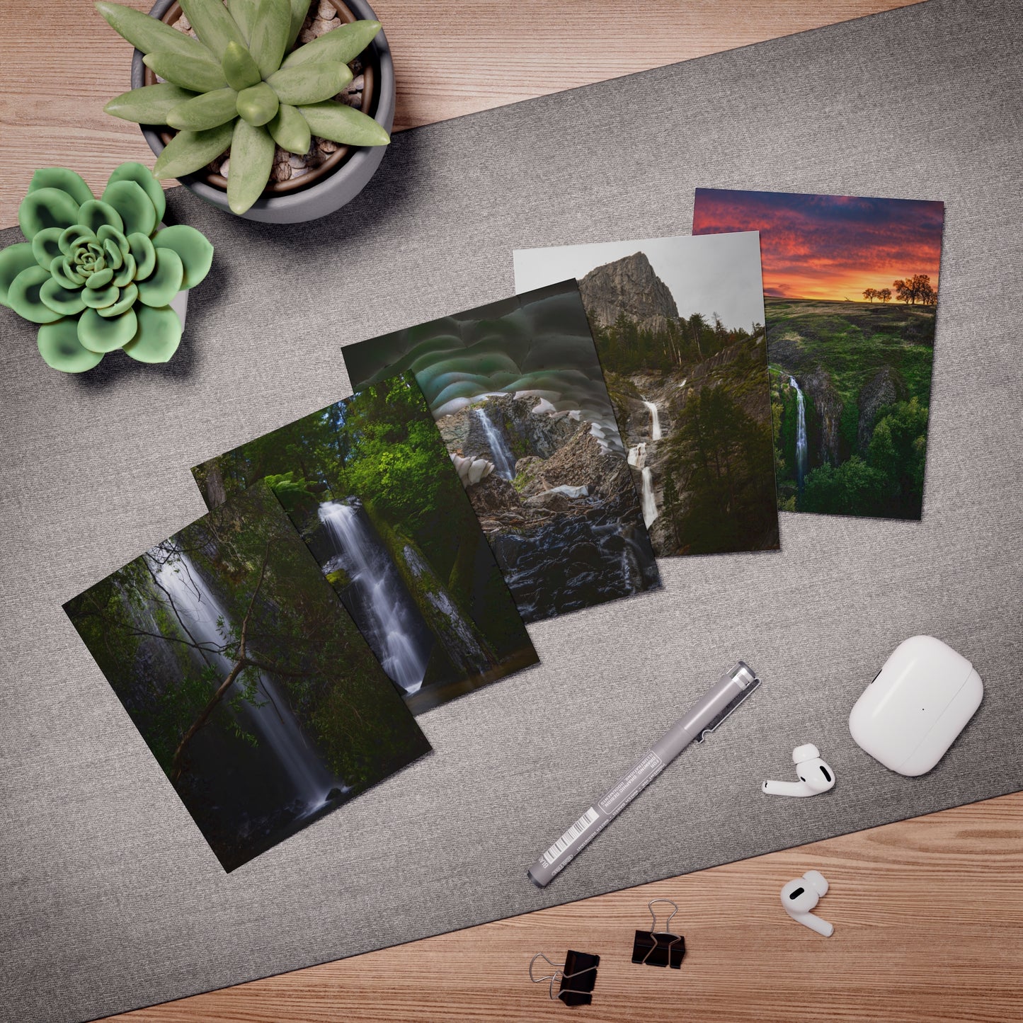 Multi-Design Greeting Cards (5-Pack) - Waterfall