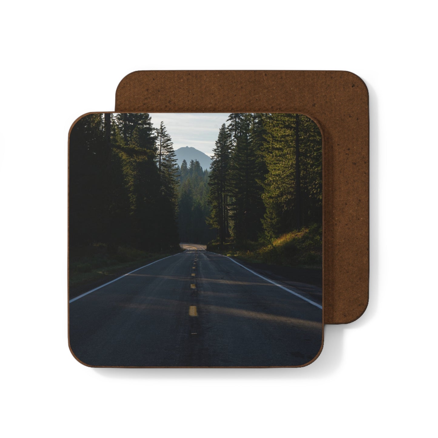 Hardboard Back Coaster: Mountain Road