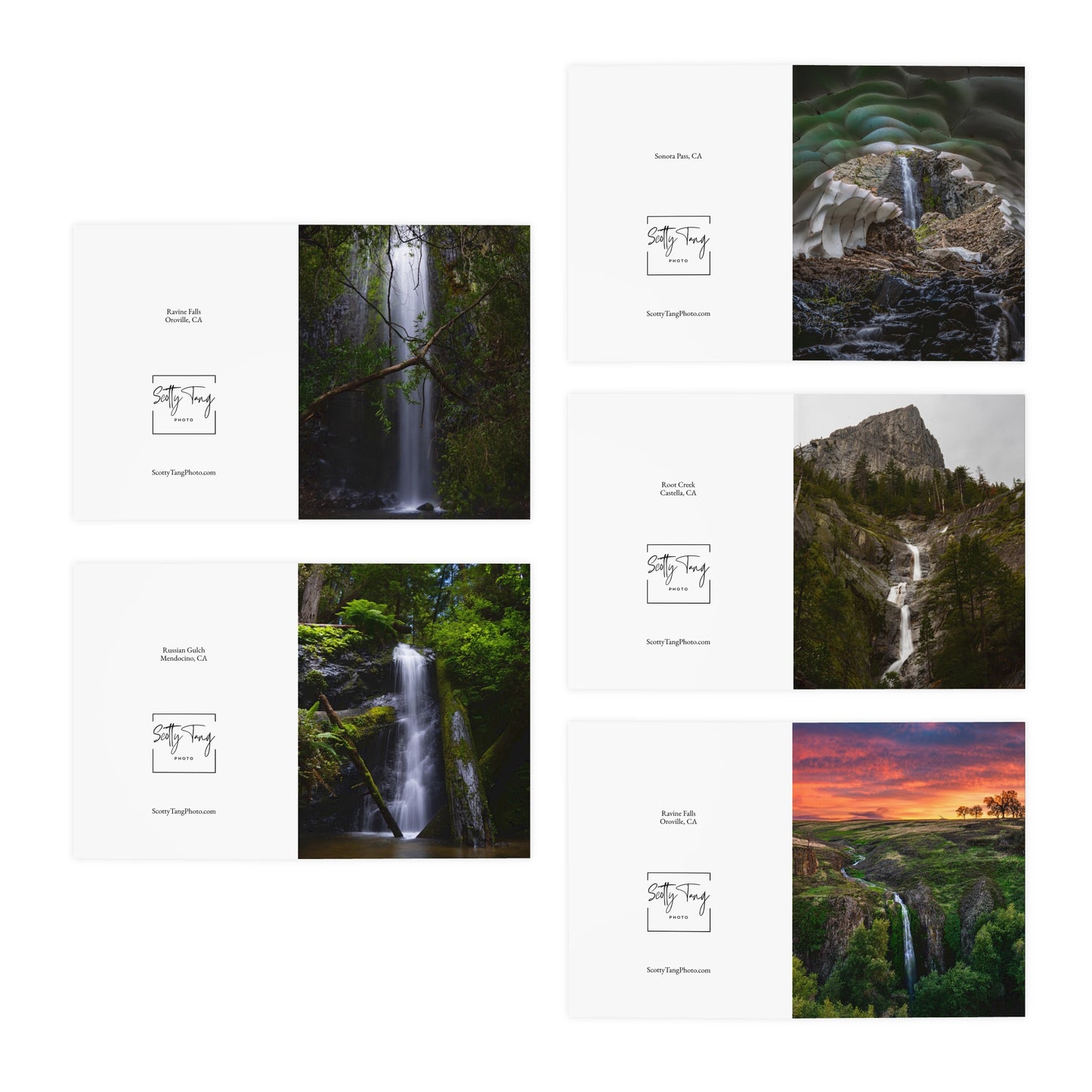 Multi-Design Greeting Cards (5-Pack) - Waterfall