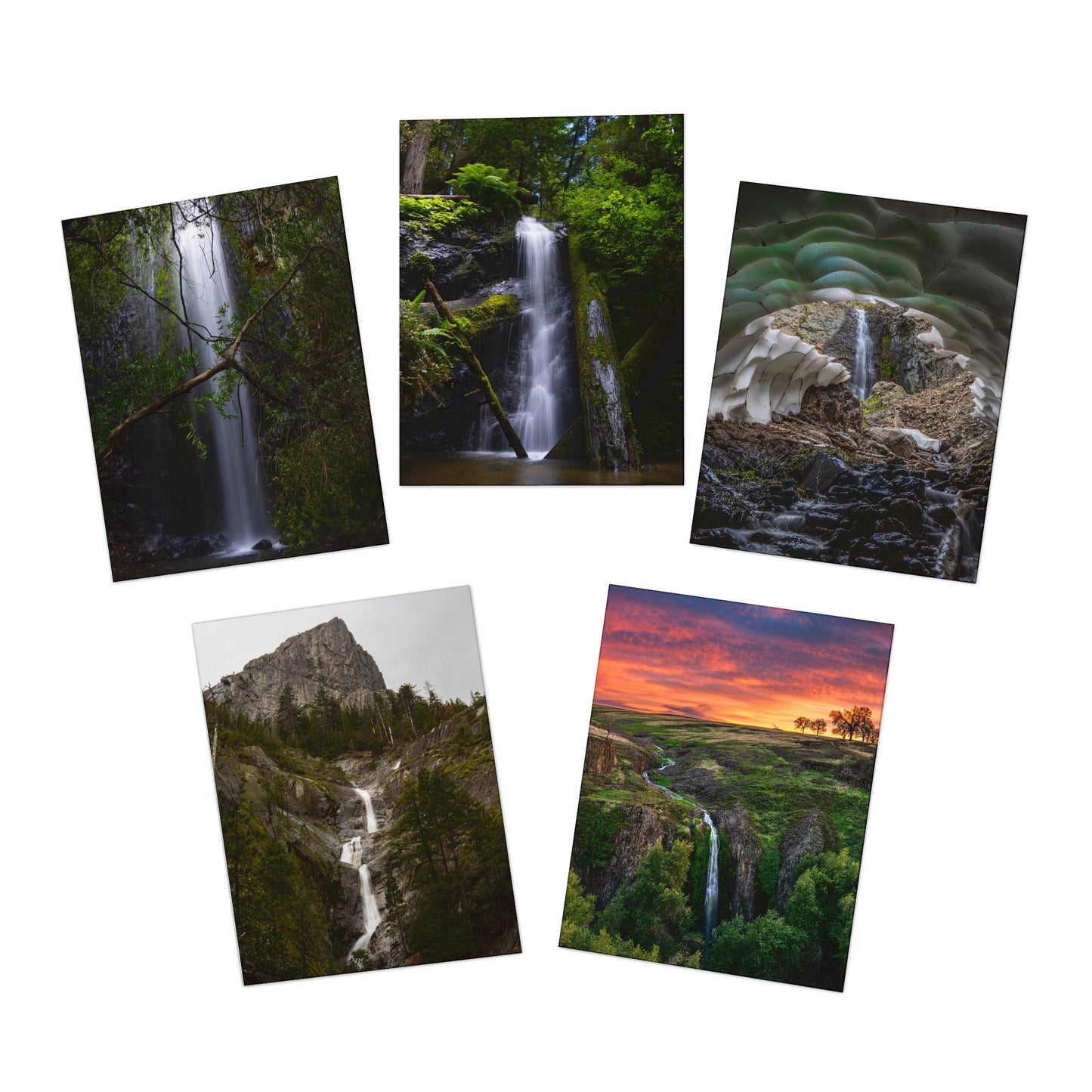 Multi-Design Greeting Cards (5-Pack) - Waterfall