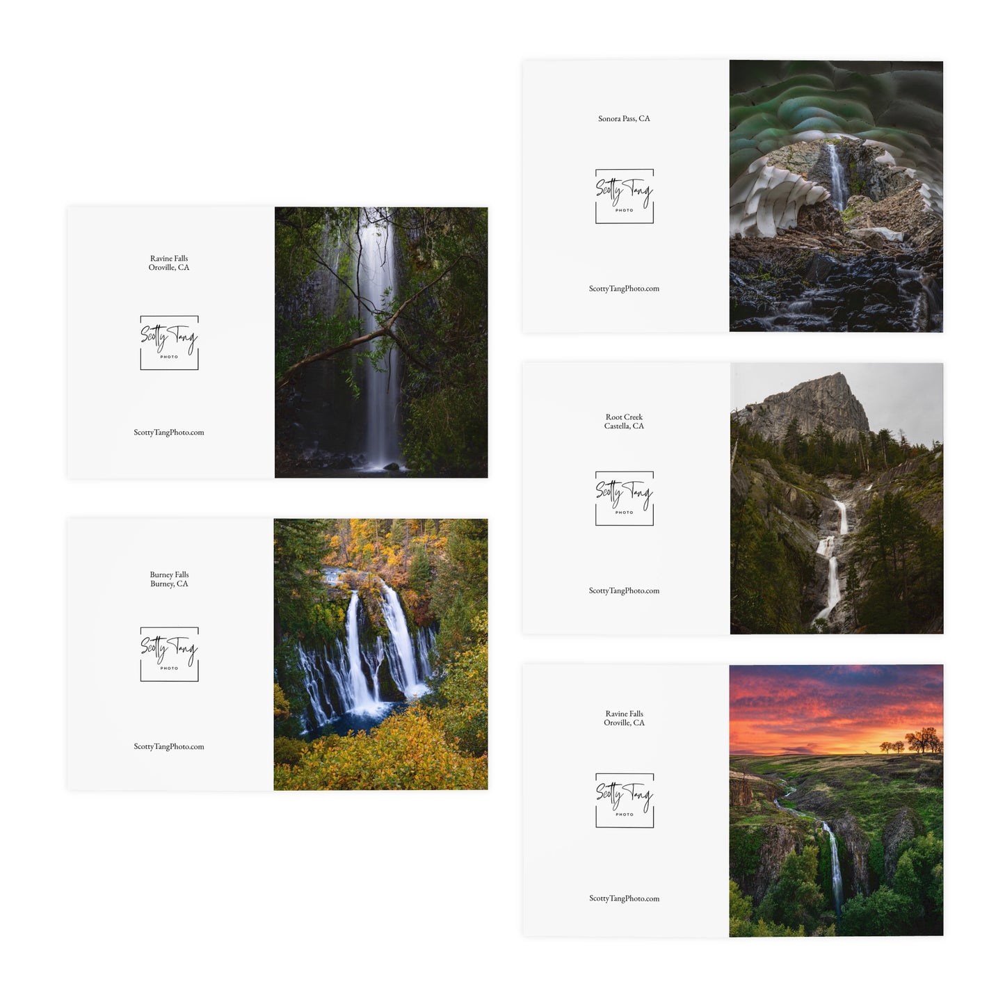 Multi-Design Greeting Cards (5-Pack) Waterfalls